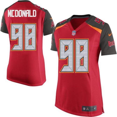 Women's Elite Clinton McDonald Nike Jersey Red Home - #98 NFL Tampa Bay Buccaneers